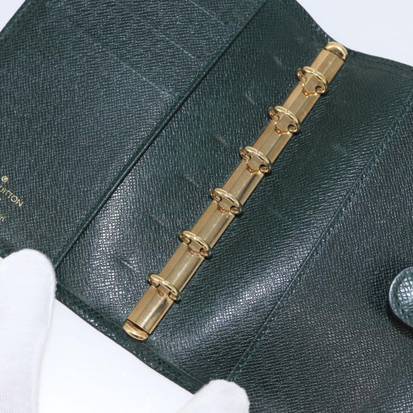 LOUIS VUITTON Taiga Agenda PM Day Planner Cover Epicea R20424 LV Auth BA9853