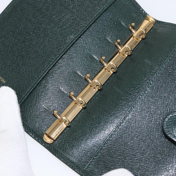 LOUIS VUITTON Taiga Agenda PM Day Planner Cover Epicea R20424 LV Auth BA9853