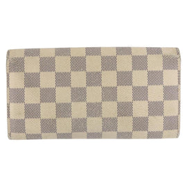 LOUIS VUITTON Damier Azur Portefeuille Sarah Long Wallet N61735 LV Auth BA9855 - 0
