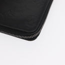 LOUIS VUITTON Monogram Shadow Zippy Wallet Vertical Black M62902 LV Auth BA9856-9
