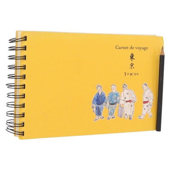 LOUIS VUITTON Travel Notebook Planner Canvas Yellow LV Auth BA9858
