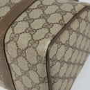 GUCCI GG Supreme Web Sherry Line Boston Bag PVC Beige Gold 40 02 006 Auth BA9859-9