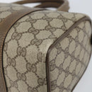 GUCCI GG Supreme Web Sherry Line Boston Bag PVC Beige Gold 40 02 006 Auth BA9859-15