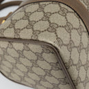 GUCCI GG Supreme Web Sherry Line Boston Bag PVC Beige Gold 40 02 006 Auth BA9859-16