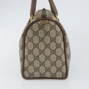 GUCCI GG Supreme Web Sherry Line Boston Bag PVC Beige Gold 40 02 006 Auth BA9859-4