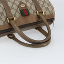 GUCCI GG Supreme Web Sherry Line Boston Bag PVC Beige Gold 40 02 006 Auth BA9859-7