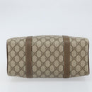 GUCCI GG Supreme Web Sherry Line Boston Bag PVC Beige Gold 40 02 006 Auth BA9859-5
