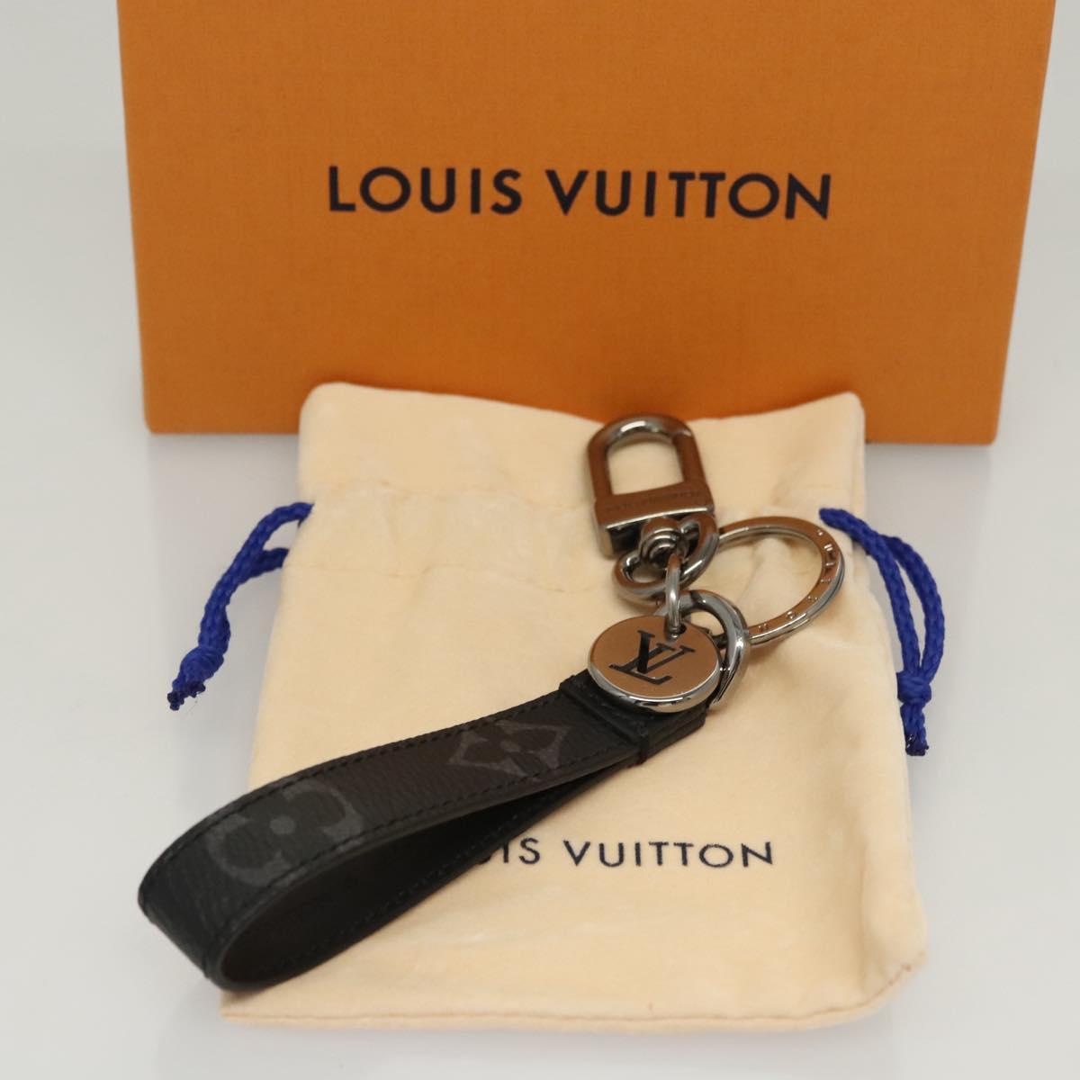 LOUIS VUITTON Monogram Eclipse Porte Cles Dragonne Key Holder