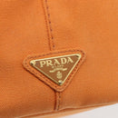 PRADA Kanapa MM Hand Bag Canvas Orange Gold Auth BA9860-17