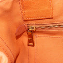 PRADA Kanapa MM Hand Bag Canvas Orange Gold Auth BA9860-19