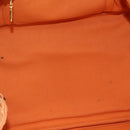 PRADA Kanapa MM Hand Bag Canvas Orange Gold Auth BA9860-10