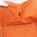 PRADA Kanapa MM Hand Bag Canvas Orange Gold Auth BA9860-21