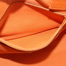 PRADA Kanapa MM Hand Bag Canvas Orange Gold Auth BA9860-23