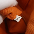 PRADA Kanapa MM Hand Bag Canvas Orange Gold Auth BA9860-11