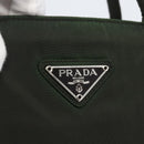 PRADA Hand Bag Nylon Khaki Silver Auth BA9861-17