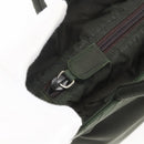 PRADA Hand Bag Nylon Khaki Silver Auth BA9861-10