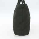 PRADA Hand Bag Nylon Khaki Silver Auth BA9861-4