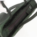 PRADA Hand Bag Nylon Khaki Silver Auth BA9861-6