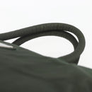 PRADA Hand Bag Nylon Khaki Silver Auth BA9861-8