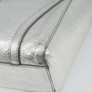 BALENCIAGA Everyday Tote XXS Shoulder Bag Leather 2way Silver 55185 Auth BA9862-17