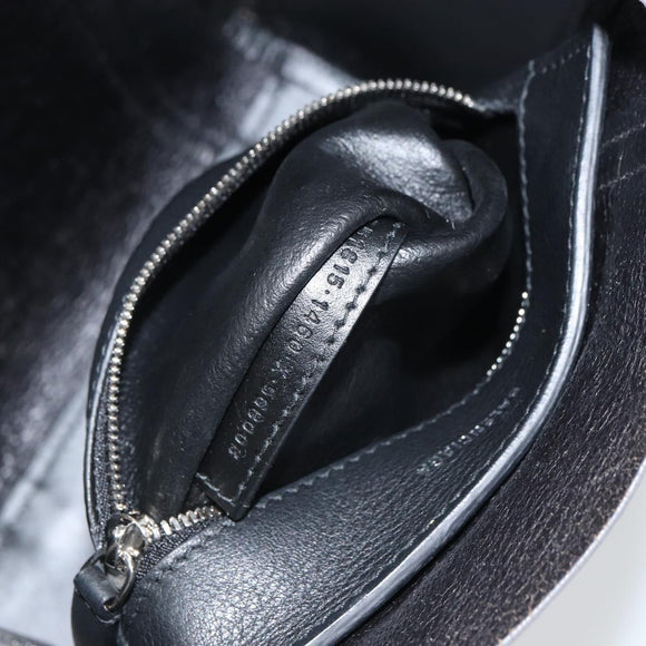 BALENCIAGA Everyday Tote XXS Shoulder Bag Leather 2way Silver 55185 Auth BA9862