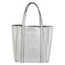 BALENCIAGA Everyday Tote XXS Shoulder Bag Leather 2way Silver 55185 Auth BA9862-2