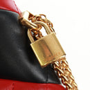 Gianni Versace Ketten-Umhängetasche Leder Schwarz Gold Auth BA9863V-9