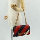 Gianni Versace Ketten-Umhängetasche Leder Schwarz Gold Auth BA9863V-24