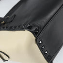 VALENTINO Hand Bag Leather 2way Black Gold Auth BA9864-18