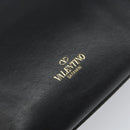 VALENTINO Hand Bag Leather 2way Black Gold Auth BA9864-19