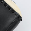 VALENTINO Hand Bag Leather 2way Black Gold Auth BA9864-10