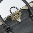 VALENTINO Hand Bag Leather 2way Black Gold Auth BA9864-20