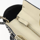 VALENTINO Hand Bag Leather 2way Black Gold Auth BA9864-22