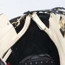 VALENTINO Hand Bag Leather 2way Black Gold Auth BA9864-24