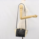 VALENTINO Hand Bag Leather 2way Black Gold Auth BA9864-27