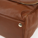 Jimmy Choo Hand Bag Leather Brown Gold Auth BA9865-9