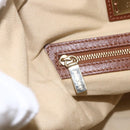 Jimmy Choo Hand Bag Leather Brown Gold Auth BA9865-18