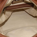 Jimmy Choo Hand Bag Leather Brown Gold Auth BA9865-11