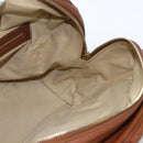 Jimmy Choo Hand Bag Leather Brown Gold Auth BA9865-19