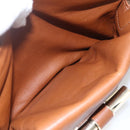 Jimmy Choo Hand Bag Leather Brown Gold Auth BA9865-12