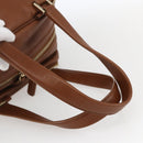 Jimmy Choo Hand Bag Leather Brown Gold Auth BA9865-7