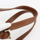 Jimmy Choo Hand Bag Leather Brown Gold Auth BA9865-8