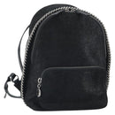 Stella MacCartney Falabella Backpack polyester Black Silver Auth BA9869-1
