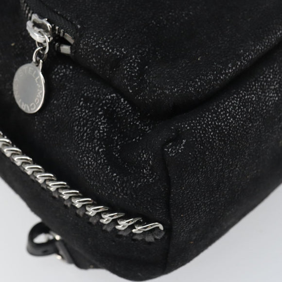 Stella MacCartney Falabella Backpack polyester Black Silver Auth BA9869