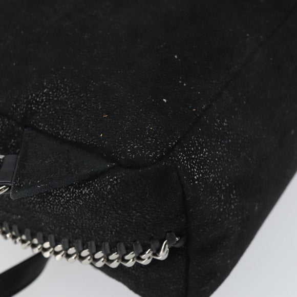 Stella MacCartney Falabella Backpack polyester Black Silver Auth BA9869