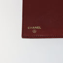 CHANEL Wallet Leather Red Gold CC Auth BA9871-17