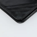 CHANEL Chain Shoulder Bag Patent leather Black Gold CC Auth BA9872-17
