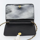 CHANEL Chain Shoulder Bag Patent leather Black Gold CC Auth BA9872-19