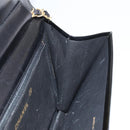 CHANEL Chain Shoulder Bag Patent leather Black Gold CC Auth BA9872-22