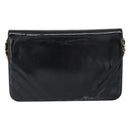 CHANEL Chain Shoulder Bag Patent leather Black Gold CC Auth BA9872-2